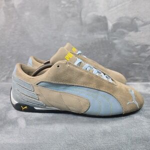puma speed cat womens 8.5 300640 01 Tan Suede Blue Canvas Y2K 90's